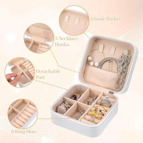 MAQUITA 10 Pcs Jewelry Travel Case, Bridesmaid Gifts, Velvet Portable Travel Organizer Small Jewelry Box Bridesmaid Proposal Gifts Box Mini Storage in Saudi Arabia