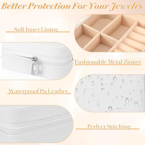 MAQUITA 10 Pcs Jewelry Travel Case, Bridesmaid Gifts, Velvet Portable Travel Organizer Small Jewelry Box Bridesmaid Proposal Gifts Box Mini Storage in Saudi Arabia