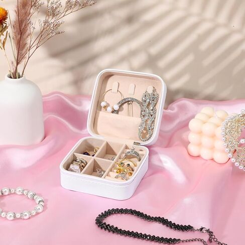 MAQUITA 10 Pcs Jewelry Travel Case, Bridesmaid Gifts, Velvet Portable Travel Organizer Small Jewelry Box Bridesmaid Proposal Gifts Box Mini Storage in Saudi Arabia
