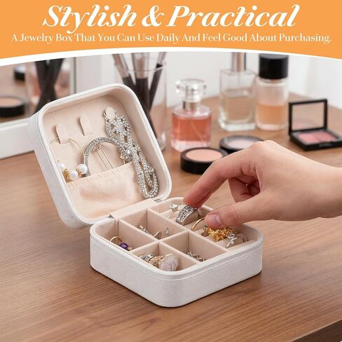 MAQUITA 10 Pcs Jewelry Travel Case, Bridesmaid Gifts, Velvet Portable Travel Organizer Small Jewelry Box Bridesmaid Proposal Gifts Box Mini Storage in Saudi Arabia