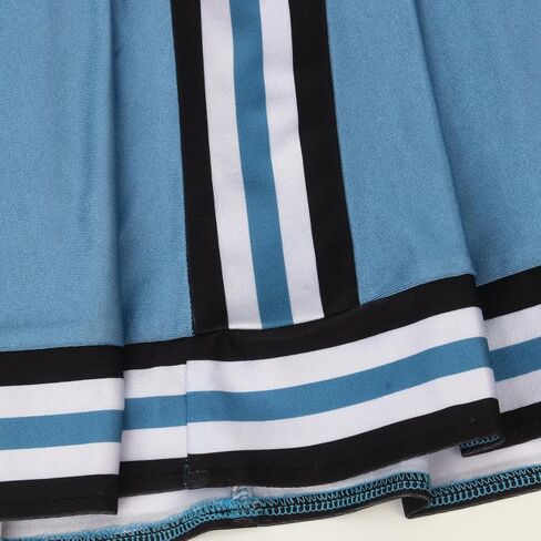 زي المشجع للنساء التنكري للفتيات الأزرق تانك القمم تنورة مطوية 2 قطعة أزياء التشجيع in Kuwait