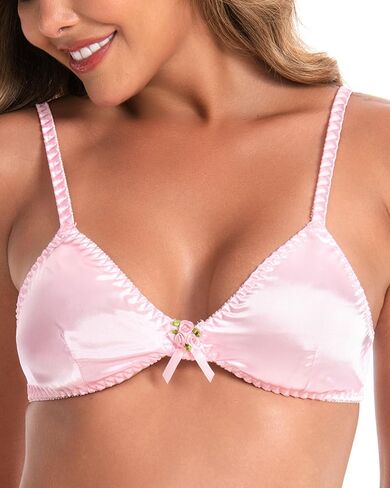 Satini Wire‑Free Silky Satin Bralette - Adjustable Straps, Elegant Lingerie, Sissy Bra in Saudi Arabia