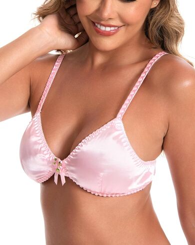 Satini Wire‑Free Silky Satin Bralette - Adjustable Straps, Elegant Lingerie, Sissy Bra in Saudi Arabia