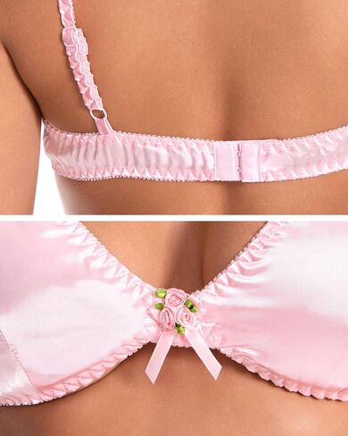 Satini Wire‑Free Silky Satin Bralette - Adjustable Straps, Elegant Lingerie, Sissy Bra in Saudi Arabia