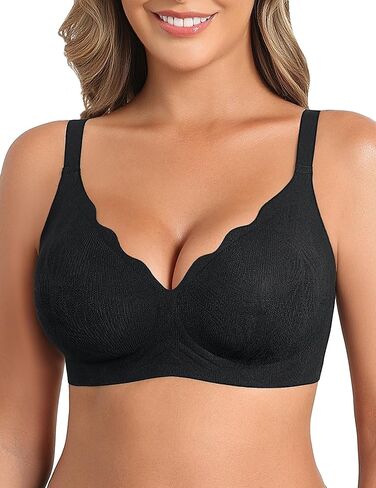 Avidlove Women's Wireless Bras Seamless Bra Full Coverage Lace Tshirt Everyday Bra S-3XL in Saudi Arabia