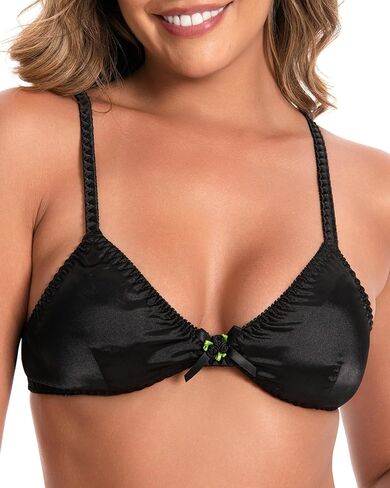 Satini Wire‑Free Silky Satin Bralette - Adjustable Straps, Elegant Lingerie, Sissy Bra in Saudi Arabia