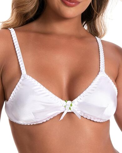 Satini Wire‑Free Silky Satin Bralette - Adjustable Straps, Elegant Lingerie, Sissy Bra in Saudi Arabia