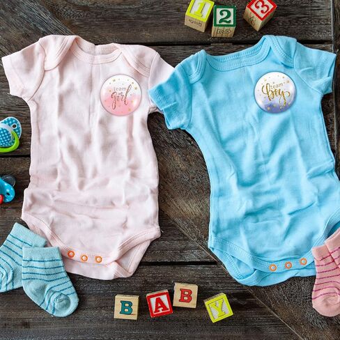 Outus 80 Pieces Gender Reveal Button Pins 1.5 Inch Team Girl Team Boy Gender Reveal Party Decorations Round Pink Girl and Blue Boy Decorative Pins for Baby Shower Party Favor Supplies in Saudi Arabia