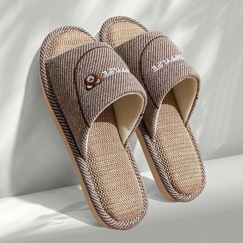 Linen Slippers for Women Men，Womens Non Slip Soft Home House Slippers for Home Indoor Use in Saudi Arabia