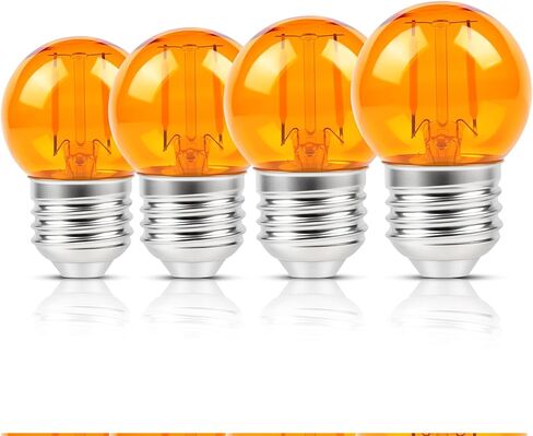 KINUR G40 Small Low wattage LED Edison Bulb 2700K 2 watt-15 watt Equivalent, E26 Base Low watt Soft Warm Light Bulbs for Healthy Sleep and Baby Nursery Light 4 Pack in Kuwait