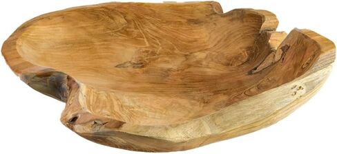 Serene Spaces Living Large Exotic Bali Bowl, Handmade Wooden Decorative Bowl for Décor, Parties, Wedding Centerpiece, Measures 16" Long, 7.1" Wide & 2" Tall in Saudi Arabia