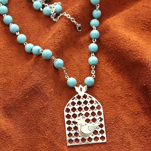 قلادة من الذهب الإسترليني عيار 14 قيراط من الفضة الإسترليني عيار 925 مورغي أمين الفارسية شارزاد مورغ فن طيور الحب in Kuwait