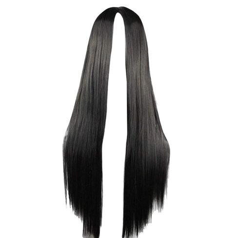 75cm Long Straight Hair Black No Bangs Heat Resistant Cosplay/Party Full Wigs in Saudi Arabia