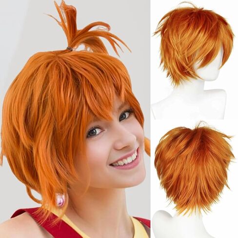 Men's Anime Short Black Cosplay Wig,Unisex Short Layered Synthetic Accessory Hair Wig+Hair Cap for Cosplay Halloween Costume in Saudi Arabia