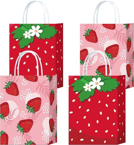 Keioy 24 Pieces Pastel Rainbow Bags with Tissue Paper Rainbow Party Favor Bags Pastel Goodie Candy Bags Pastel Rainbow Party Supplies for Kids Girls Birthday Wedding Baby Shower Decorations (Pink) in Saudi Arabia