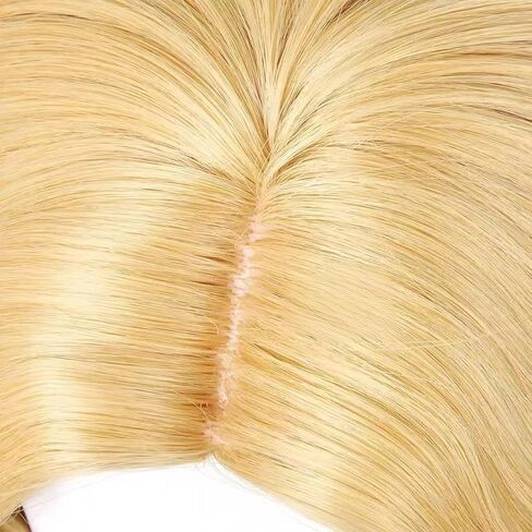 Wig for Cosplay, Medium Length Blonde Synthetic Hair for Women Halloween in Saudi Arabia