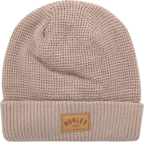 Hurley Womens Beanie Hat - Fleece Lined Ribbed Knit Winter Hats for Women Medium Fit Acrylic Beanies for Fall Snow Ski in Saudi Arabia