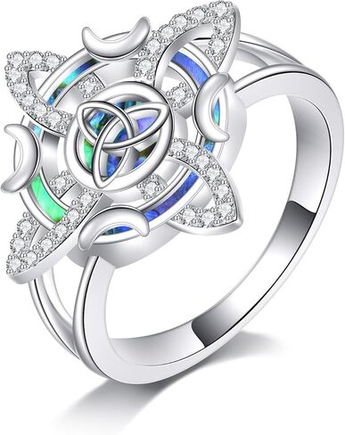 Witches Knot Ring 925 Sterling Silver Witches Protection Knot nudo de bruja Ring for Women Celtic Protection Jewelry Gifts for Women in Kuwait