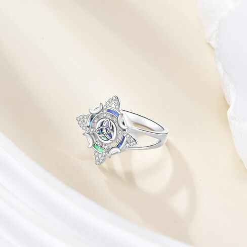 Witches Knot Ring 925 Sterling Silver Witches Protection Knot nudo de bruja Ring for Women Celtic Protection Jewelry Gifts for Women in Kuwait