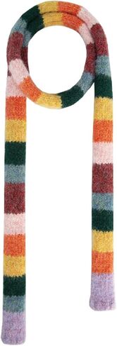 Skinny Scarf for Women Cute Knit Scarf Long Skinny Colorful Winter Fashion Y2k Neck Scarves in Saudi Arabia