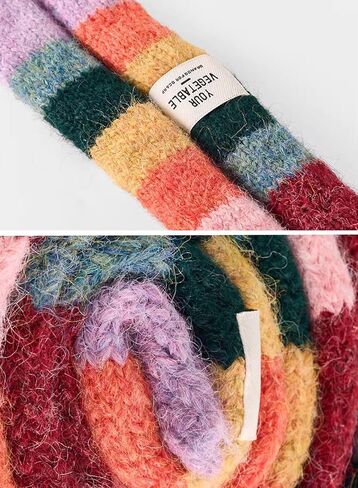 Skinny Scarf for Women Cute Knit Scarf Long Skinny Colorful Winter Fashion Y2k Neck Scarves in Saudi Arabia