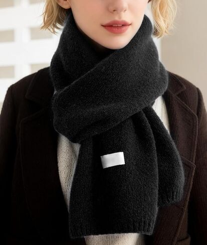 Womens Solid Scarf Shawls,Soft Knitted Warm Scarves Scarf Fall Winter 63x9 Inch in Saudi Arabia