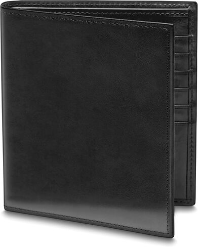 Bosca Men‚Äôs Wallet In Old Leather ‚Äì 12 Pockets Bi-Fold Credit Holder Hand-Stained Full Grain Leather, RFID Blocking Black in Saudi Arabia