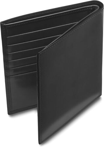 Bosca Men‚Äôs Wallet In Old Leather ‚Äì 12 Pockets Bi-Fold Credit Holder Hand-Stained Full Grain Leather, RFID Blocking Black in Saudi Arabia