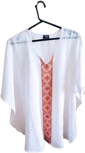 Ethiopian Dresses, Eritrean Dresses, Tunic, Shall, Pull Over, Ponchos, Scarf, Boho Chic, Organic Cotton Top. Women Casual top, Oversize top White in Saudi Arabia