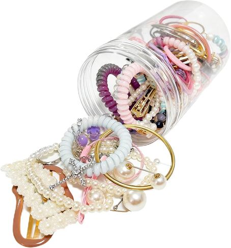 Mystery Jewelry Jar Bundle 45-50 Pieces, Surprise Jewelry Box for Women, Gift Set (Necklace, Bracelet, Rings, Earrings,Keychain, Hair Clip), Unique Birthday Gift for Family and Friends in Saudi Arabia