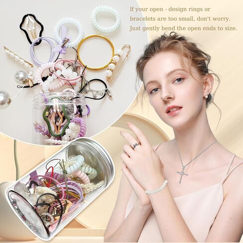 Mystery Jewelry Jar Bundle 45-50 Pieces, Surprise Jewelry Box for Women, Gift Set (Necklace, Bracelet, Rings, Earrings,Keychain, Hair Clip), Unique Birthday Gift for Family and Friends in Saudi Arabia