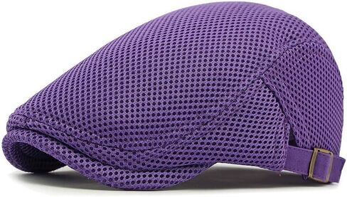 2 Pack Beret Hat for Men Women, Mesh Flat Cap, Breathable Summer Newsboy Hat, Adjustable Beret Ivy Cap, Cabbie Driving Hats in Saudi Arabia