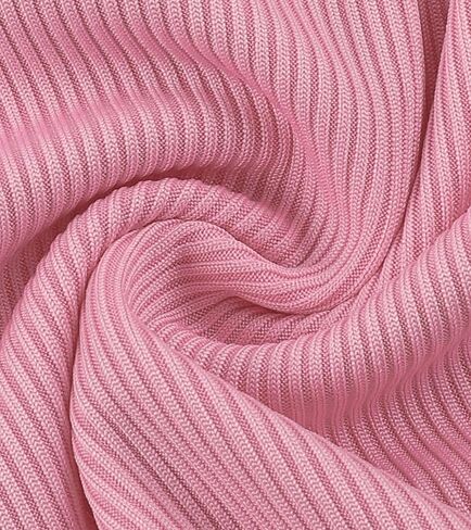 Women's Athletic Jumpsuit, Pink Ribbed Long Sleeve Bodysuit, Slim Fit Moisture Wicking Stretch Romper for Casual Wear in Saudi Arabia