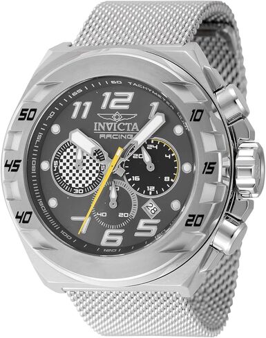 Invicta Racing للرجال 48.0 ملم من الفولاذ المقاوم للصدأ أسود + قرص معدني VD53 كوارتز in Kuwait