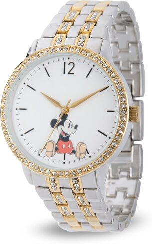 Mickey Mouse Watch Womens – Stylish & Fun Mickey Mouse Watches for Women – Classic Watch with White Dial, Silver Case & Multicolor Stainless Steel Strap in Saudi Arabia