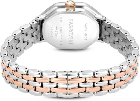 Swarovski Dextera Octagon Watch, Swiss Made, Metal Bracelet, Silver Tone, Rose Gold-Tone Finish in Saudi Arabia