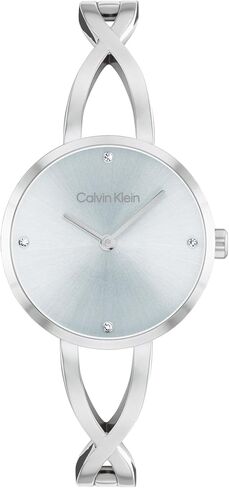 Calvin Klein Sculpted Embrace - Women's 2H Quartz Slim Watch - Stainless Steel Bangle - A Modern Stylish Timepiece for Her - 28mm in Saudi Arabia