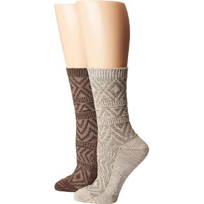Columbia Super Soft Texture Crew (Micro-Poly) Socks, Khaki/Brown, W 9-11, 2 Pair in Saudi Arabia