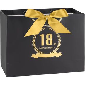 FUNCANDLE Pink Sweet 16th Birthday Gifts Bag with Greeting Handles and Ribbon for Girls 16 Year Old Birthday Gifts Wrapping Bag for Party Favors Goodie Wrapping Bag Decorations Supplies in Kuwait