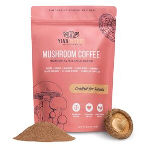 Ylva Blends Hormonal Balance Mushroom Coffee for Women – Instant Mushroom Coffee – Daily Wellness & Hormone Harmony for Perimenopause & Menopause – 5 Adaptogenic Mushrooms, Black Cohosh & L-Theanine – 36 Servings in Saudi Arabia