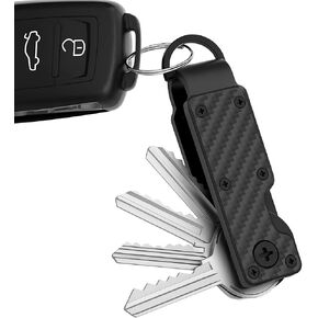Key Organizer, Minimalist Silent Key Fob, Compact EDC Key Chain, Silent Key Chain with Ring Buckle - Holds up to 2-6 Keys in Saudi Arabia