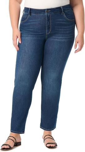 Gloria Vanderbilt Womens Tummy Sculpt Front Zip Straight Leg Jean Plus in Saudi Arabia