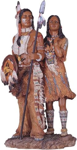ICE ARMOR 11" H Indian Warrior with Eagle Statue Native American Decoration Figurine Office Desk/Home/Living Room/Table Decor, Perfect House Warming Gifts for New Home in Kuwait