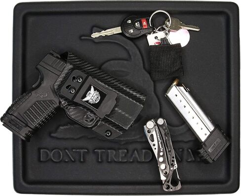 We The People Holsters - Gadsden Flag - Dont Tread On Me - EDC Kydex Dump Tray - Army Valet Tray for Men - EDC Organizer and Catch-All for Everyday Carry - Keys - Change - Phone (Black) in Saudi Arabia