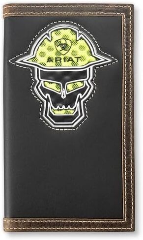 ARIAT Mens Wallet Rodeo Leather Workman Bold VenTEK Black A3400501 in Saudi Arabia