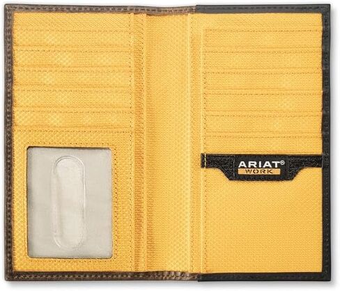 ARIAT Mens Wallet Rodeo Leather Workman Bold VenTEK Black A3400501 in Saudi Arabia
