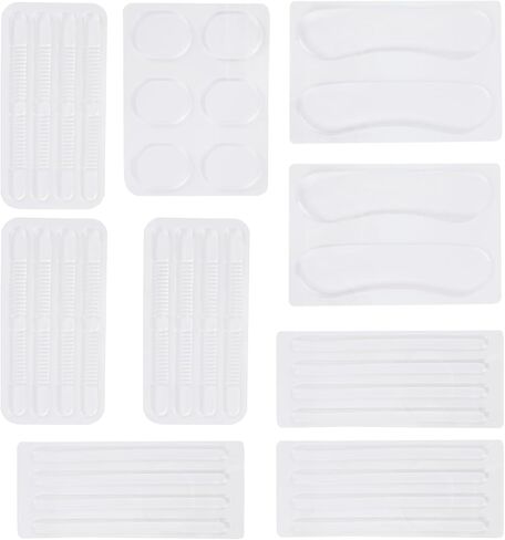34pcs Shoe Strap Grips, Multi Shape Gel Strips Self Adhesive Silicone Heel Grips Anti Slip Foot Support Cushion Inserts Pads for Women's High Heels Sandals Sling Backs & Sports Shoes (Clear) in Saudi Arabia