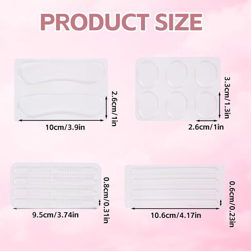34pcs Shoe Strap Grips, Multi Shape Gel Strips Self Adhesive Silicone Heel Grips Anti Slip Foot Support Cushion Inserts Pads for Women's High Heels Sandals Sling Backs & Sports Shoes (Clear) in Saudi Arabia