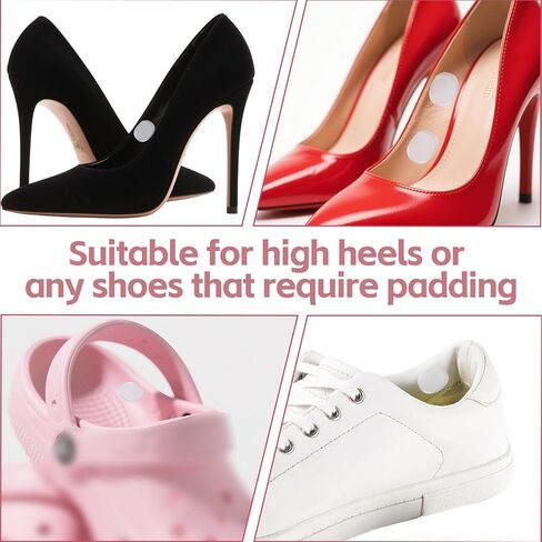 34pcs Shoe Strap Grips, Multi Shape Gel Strips Self Adhesive Silicone Heel Grips Anti Slip Foot Support Cushion Inserts Pads for Women's High Heels Sandals Sling Backs & Sports Shoes (Clear) in Saudi Arabia