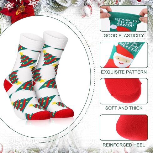Liitrsh 24 Pairs Christmas Socks Bulk Christmas Crew Warm Winter Holiday Socks Xmas Soft for Novelty Gifts for Women Men Adults in Saudi Arabia